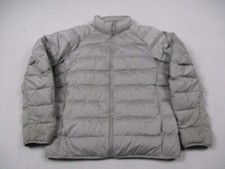 Uniqllo Jacket Womens Small Gray Ultra Light Down Insulated Puffer Lightweight