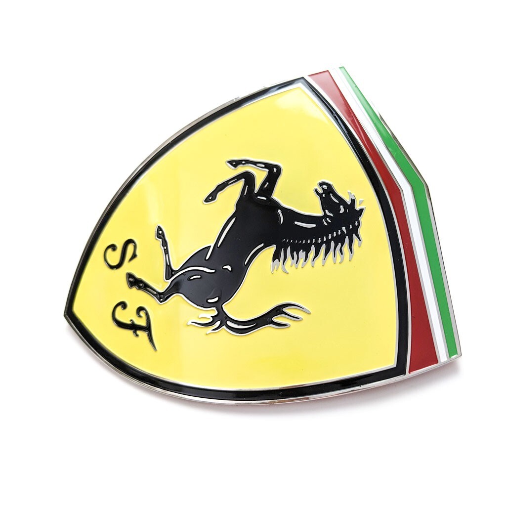 New Ferrari Fender Shield Emblems (Pair) | Fits 458, 88,360,F12,California&More