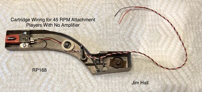 RCA 45 RPM 45EY Phono Cartridge 2 Hook Up Options RP168 Changer Twisted Wires