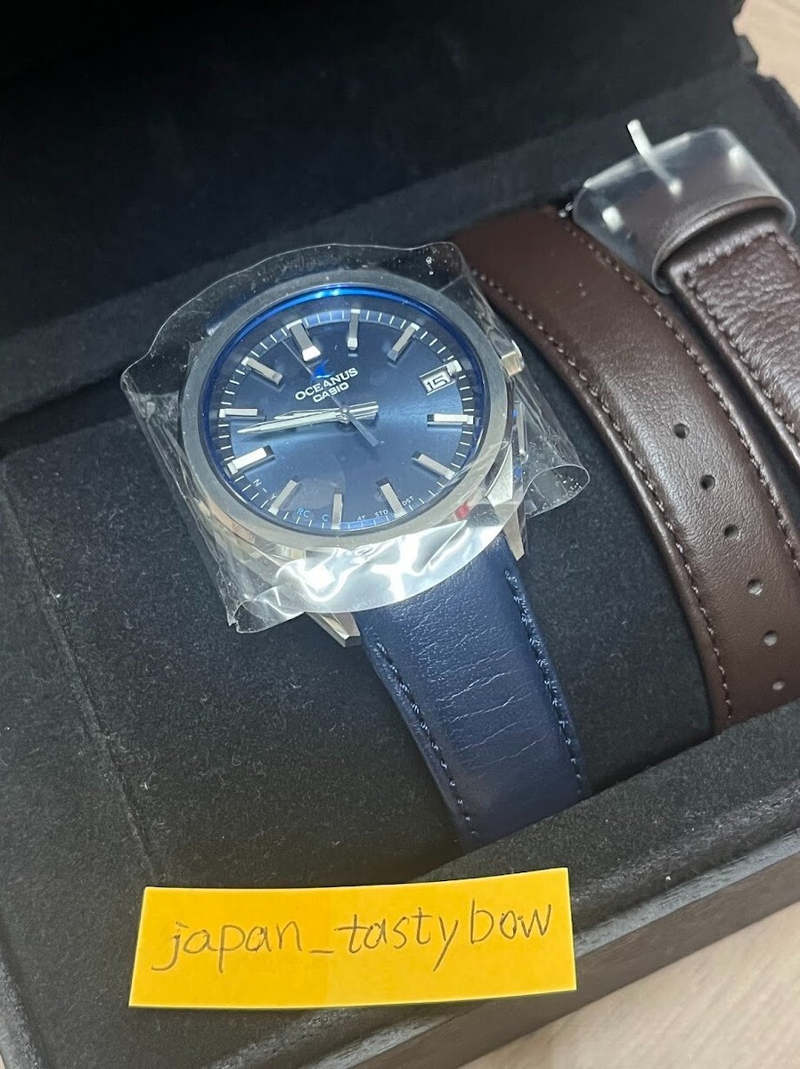 CASIO OCEANUSOCW-T200SLE-2AJRネイビー レザー 時計 Casio Oceanus OCW-T200SLE-2AJR | Sakurawatches.com