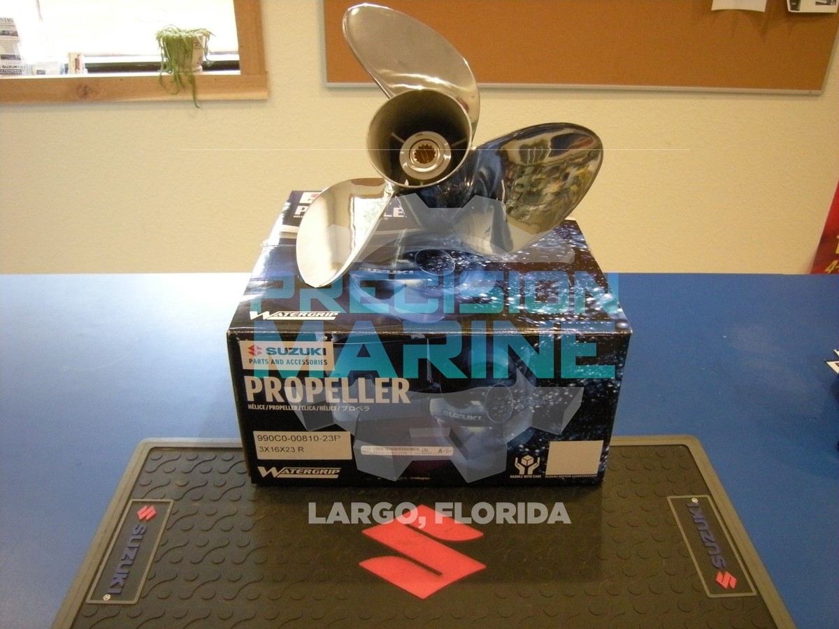 Suzuki Stainless Steel Watergrip 3x16x 18.5 R 990c0-00810-185 Prop