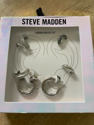 Brandneu in Originalverpackung Steve Madden Ohrring & Manschettensets nickelfrei