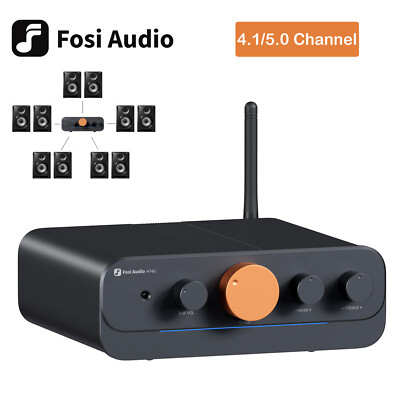 Fosi Audio HT4S Amplificateur Bluetooth pour haut-parleurs extérieurs, amplificateur de