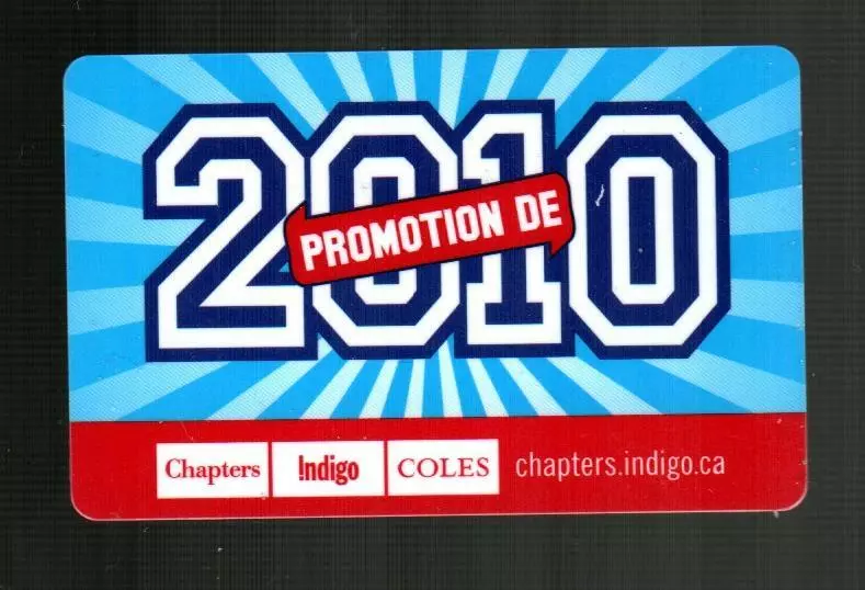 CHAPTERS ( Canada ) Thank You 2010 Gift Card ( $0 )