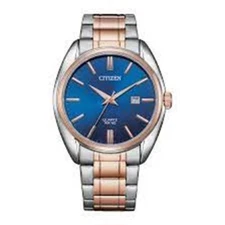 Citizen Blue Dial Stainless Steel Two Tone Men's Quartz Watch INT-BI5104-57L