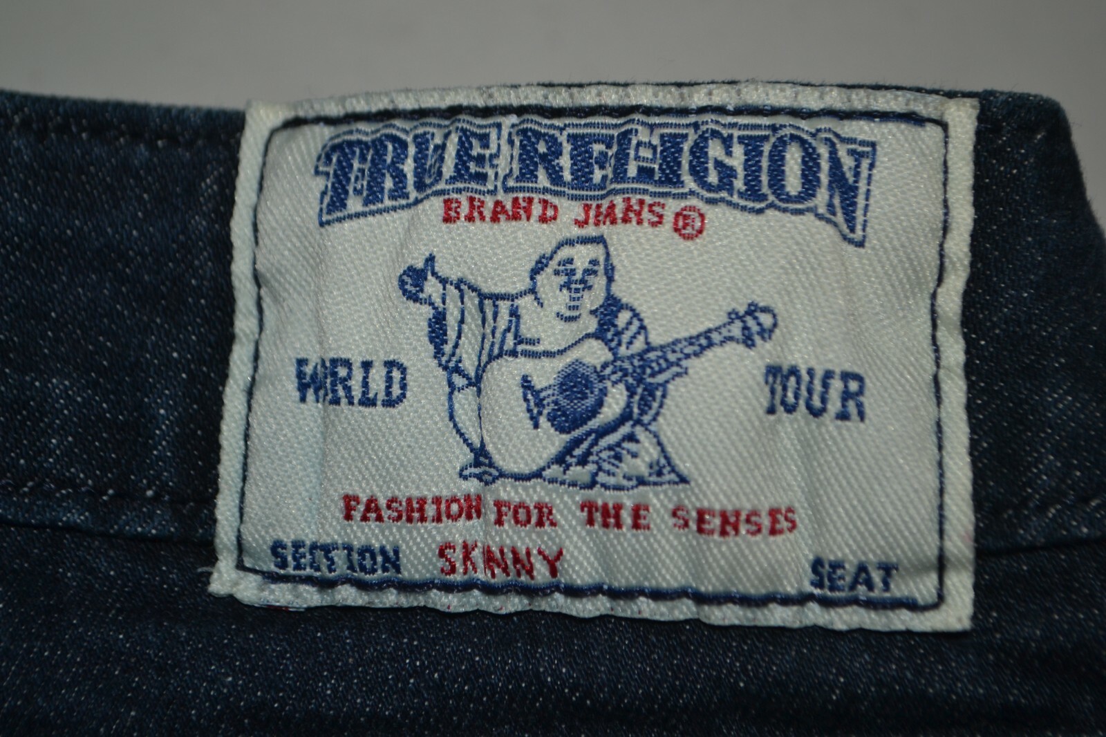 True Religion Women's Skinny Embellished U No Pocket Flaps Blue Jeans Sz 29x29 thumbnail 3