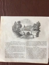 M6-9w Ephemera 1849 Picture The Bridge Of Allan