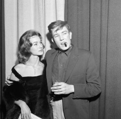 Albert Finney and Shirley Anne Field at the premeire party 1960 OLD PHOTO 2