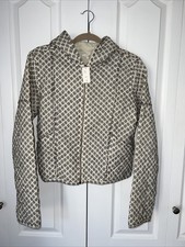 Nwt $188 Tularosa Hooded Black Clover Quilted Full Zip Women Medium Jacket S63