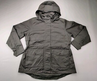 Universal Thread Wmn's Large Full Zip/Snaps Green Long Sleeve Hooded Jacket New