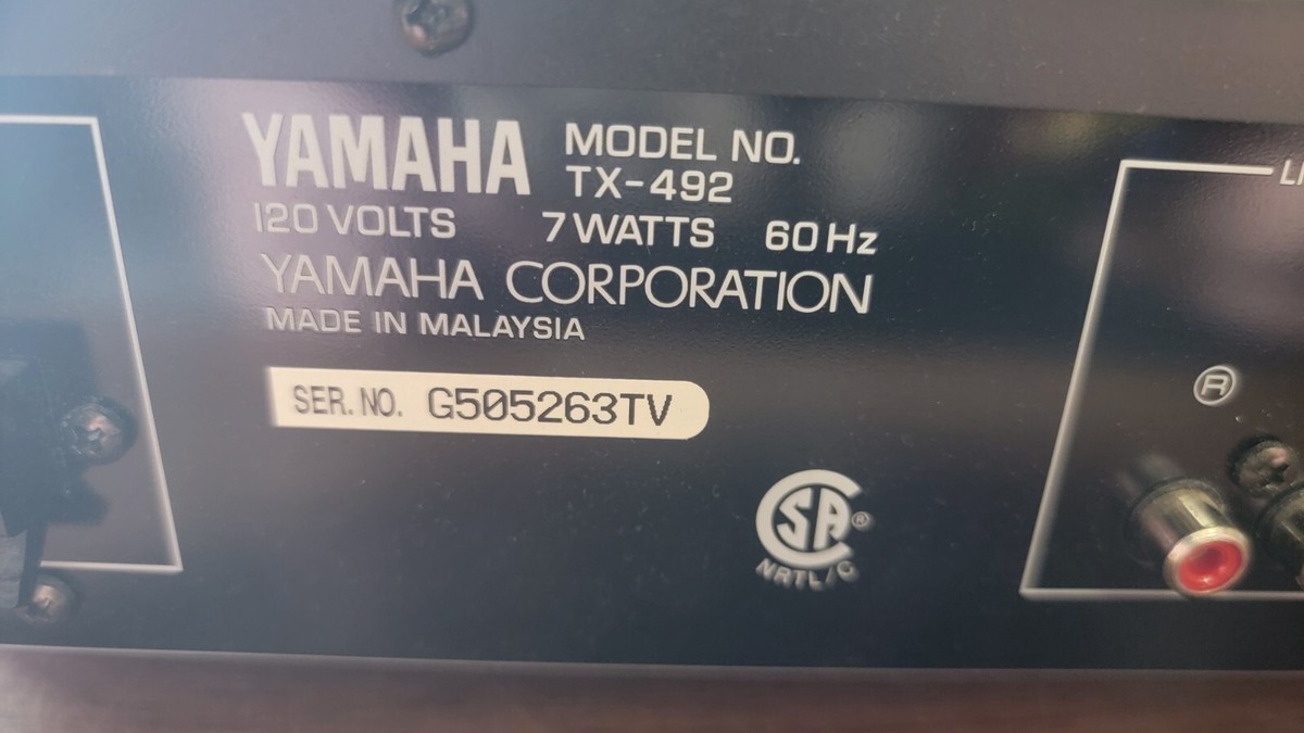 Yamaha TX-492 Natural Sound AM/FM Stereo Tuner | eBay