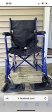 DMI Lightweight Folding Transport Chair Travel Wheel Chair