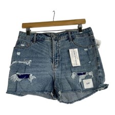 New Old Navy High Rise Secret Slim Pockets Shorts size 8 Blue