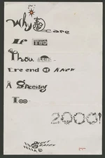 1999 Edward Fella Signed 2000! the Y2K Graphic Design Typographic Flyer / Poster