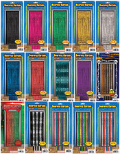 DOOR FRINGE SHIMMER METALLIC FOIL TINSEL CURTAIN BIRTHDAY WEDDING PARTY PHOTO