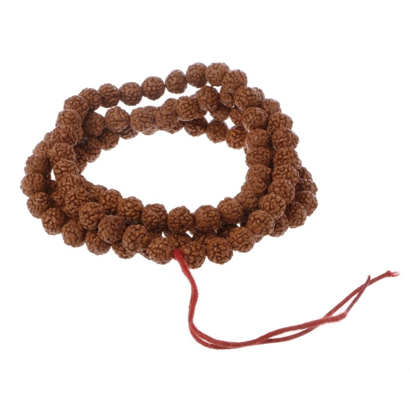 Rudraksha Bracelet For Men & Women - 20mm 5 Mukhi Vajra Bodhi Beads, Prayer & Meditation Mala, Natural