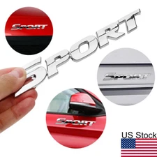 1pc 7'' SPORT Letter Emblem Side Fender Rear Trunk  Badge For Honda Civic Accord