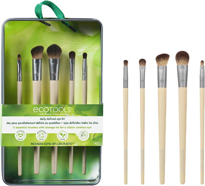 Daily Defined Eye Brush Kit, Makeup Brushes for Liquid, Powder, & Cream Eyeshado