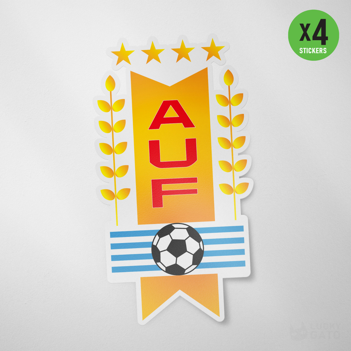 4 Pack) Seleccion Uruguay Vinyl Sticker Decal Football Futbol National Team