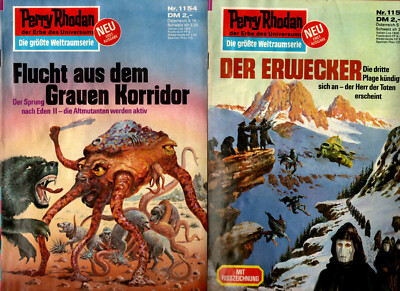 2 Perry Rhodan Hefte 1. Auflage - 1154 + 1155   *1983    z2