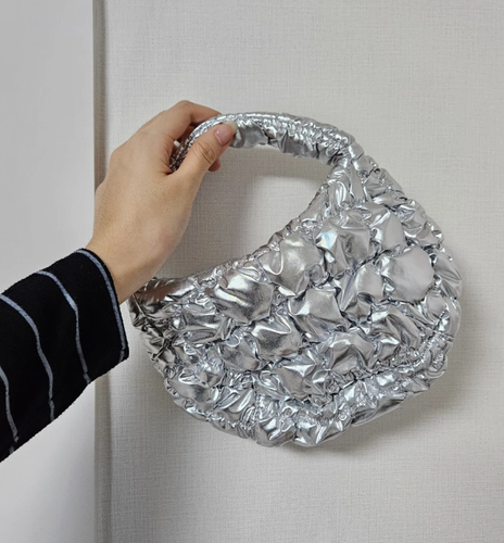 COS Quilted Micro Bag Silver 1171064018/1171064016 / 100% Authentic - Picture 3 of 6