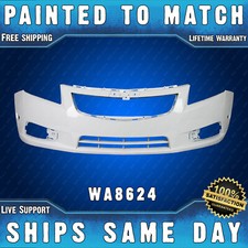 New Painted 8624 White Front Bumper Cover For 2011-2014 Chevy Cruze Ls Lt Ltz New Painted 8624 White Front Bumper Cover For 2011-2014 Chevy Cruze Ls Lt Ltz