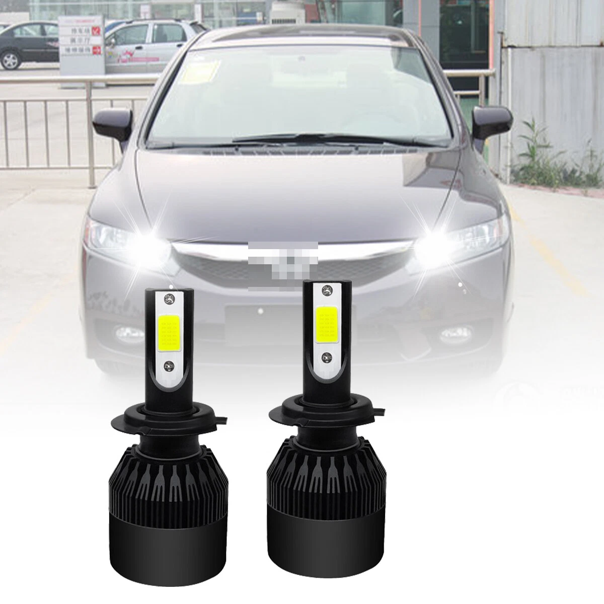 For Honda Civic MK8 FN FN2 R 2005 2011 H7 LED Headlight Bulbs