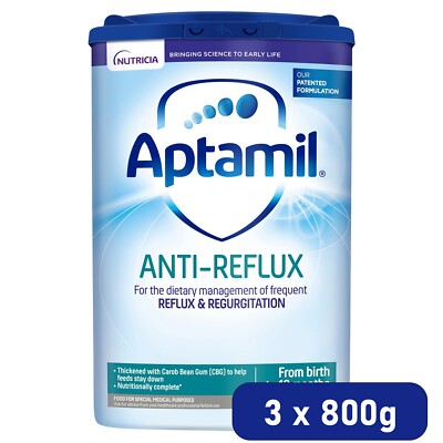 x 800g Aptamil Anti-Reflux Baby Milk Formula From Birth