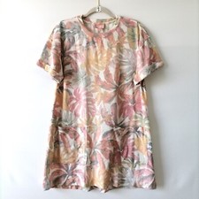 Show Me Your Mumu Womens Multicolor Downtime Tropical Palm Mini Dress Size M