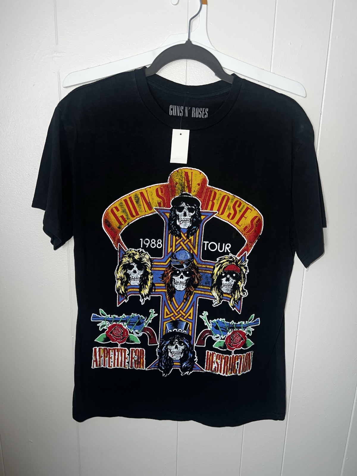 Guns n Roses Appetite for Destruction Tour 1988 Official Tee T-Shirt M