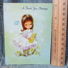 SWEET GIRL BABY HOLDING LETTER Vintage Sunshi...