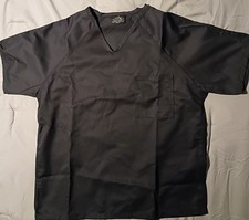  12  Black Scrub Tops Size Large