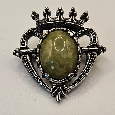 3390ヴィンテージ☆英国/MIRACLE/Luckenbooth/ブローチ Vintage Miracle Scottish Luckenbooth Brooch Green Stone Jewelry | eBay