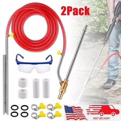 2x Pressure Washer Sandblasting Kit Wet Sandblaster Attachment, 5000PSI, 1/4Inch