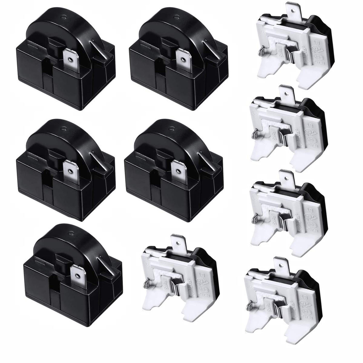 Refrigerator Compressor Relay and Overload Kit 5 Sets,Refrigerator Starters Q...
