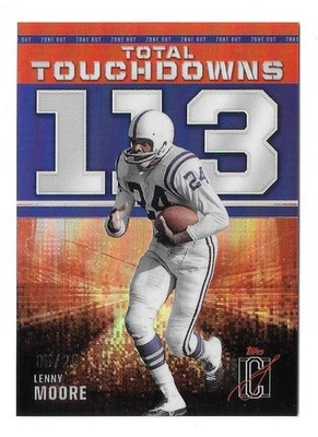 2024 TOPPS SIGNATURE CLASS FOOTBALL #ZO-11 LENNY MOORE 5/25 RED ZONE OUT,COLTS