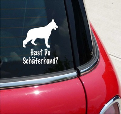 HAST DU SCHAFERHUND DECAL STICKER GERMAN SHEPHERD DOG TRAIN TRAINING PET