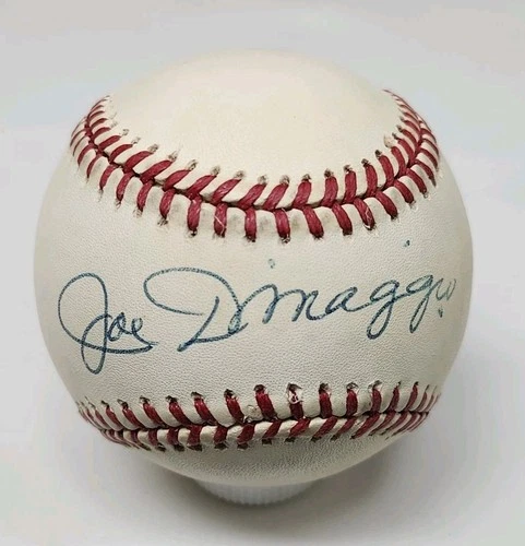 Joe DiMaggio Signed Auto Rawlings Official American League Baseball YANKEES