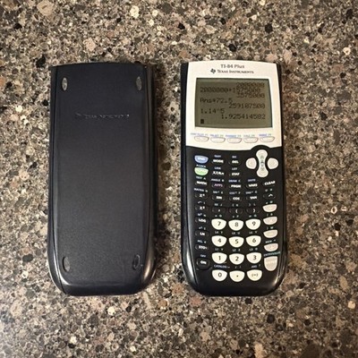 Texas Instruments TI-84 Plus  Calculator With Cover Tested Working Great 