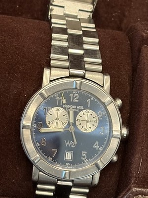 Raymond Weil 8000 W1 Chronograph Blue Dial Swiss Quartz Men's Watch 38mm