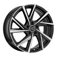 1X MSW (Oz) MSW 80/5 Gloss Black Full Polished 7.0Jx16 5X114.3 ET40