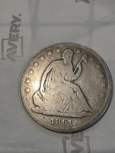 1861 O Silver, Seated Liberty Half Dollar (Civil War Date)