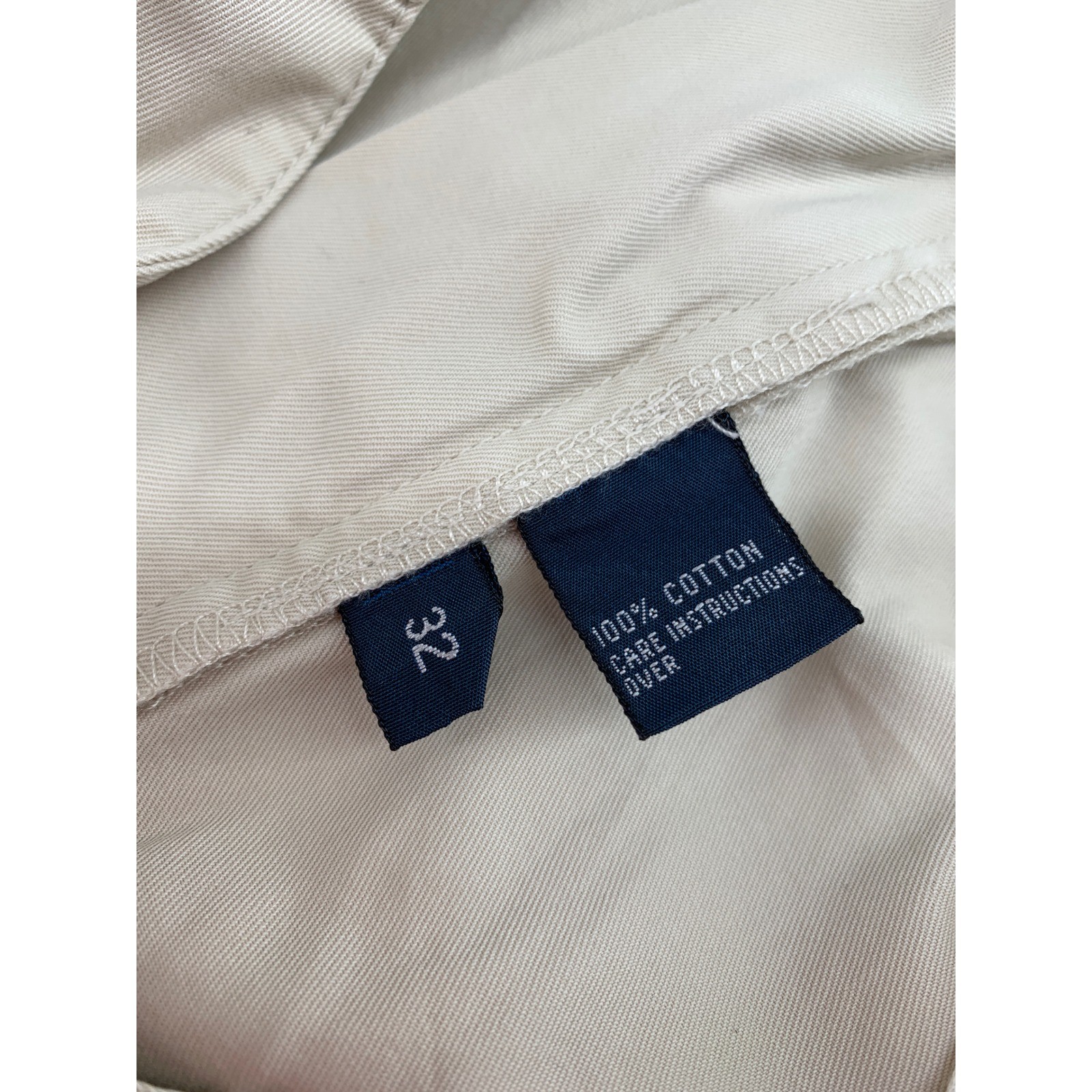 Vintage Polo Ralph Lauren Shorts Mens 32 The Andrew Beige Pleated Cotton NEW thumbnail 5
