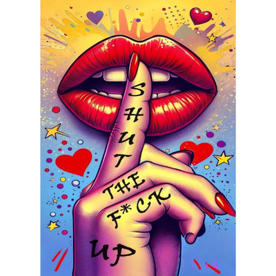 Pop Art Lips Diamond Art Kits for Adults,DIY 5D Diamond Painting Kits for Beg