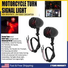 Fit Honda Kawasaki Universal Yamaha M10 Signal Light Turn Motorcycle Halogen Red