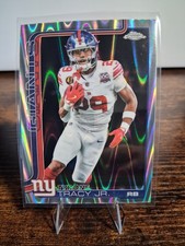 2025 Topps Chrome #228 Tyrone Tracy Jr. Raywave Refractor New York Giants