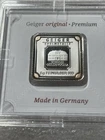 Geiger Edelmetalle 5 Gram .999 Fine Silver Square Bar -In Hard Plastic Assay