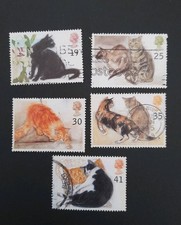 GB Stamp Set Used 1995. Cats
