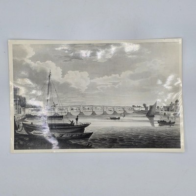 Vintage NMM Photo Vauxhall Bridge London 1816 Laurie Whittle Maritime Engraving