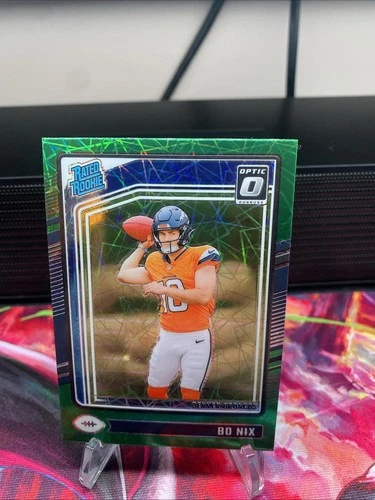 2024 Panini Donruss Optic - Rated Rookie Bo Nix #209 Green Velocity Prizm (RC)